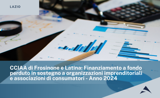 CCIAA di Frosinone e Latina: Finanziamento a fondo perduto in sostegno a organizzazioni imprenditoriali e associazioni di consumatori – Anno 2024